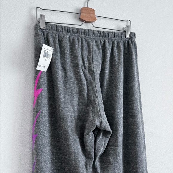 New Aviator Nation Bolt Fade Sweatpants in Heather Grey/ Pink Purple - Picture 5 of 6